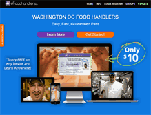Tablet Screenshot of dcfoodhandlers.net