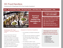 Tablet Screenshot of dcfoodhandlers.com